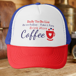 Casquette Amoureux du café, détendez-vous rouge
