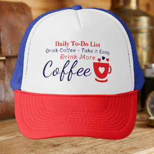 Casquette Amoureux du café, détendez-vous rouge