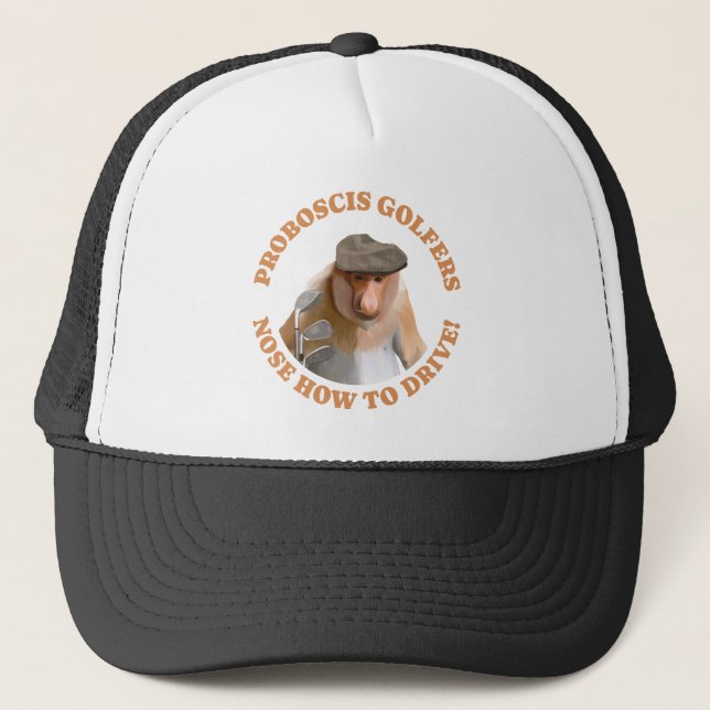 Casquette Amoureux du golf de singe Proboscis Funny (Devant)