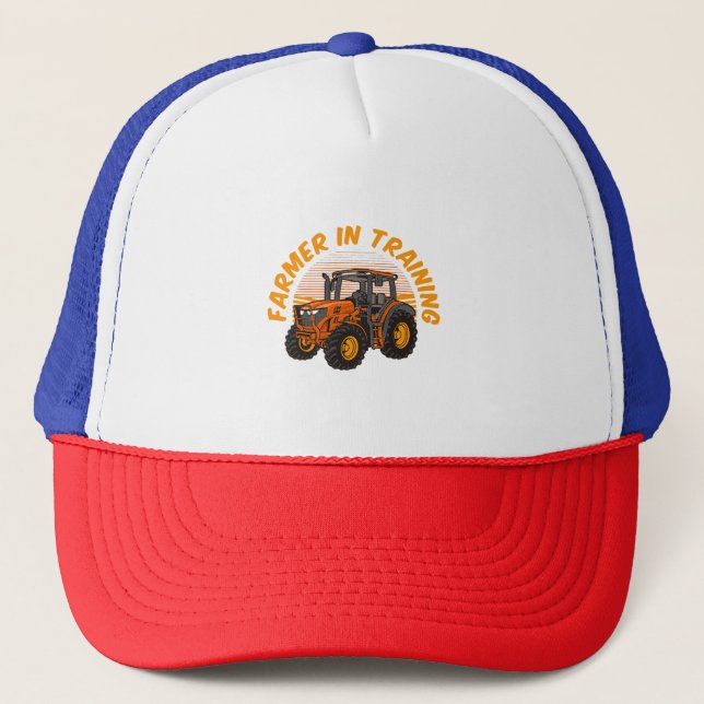 Casquette Amusant Futur Agriculteur Dans La Formation De Tra (Devant)