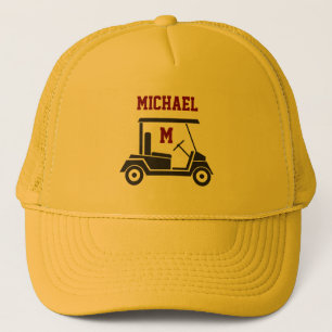 Casquette Amusant Golf Guy Panier Monogramme Nom