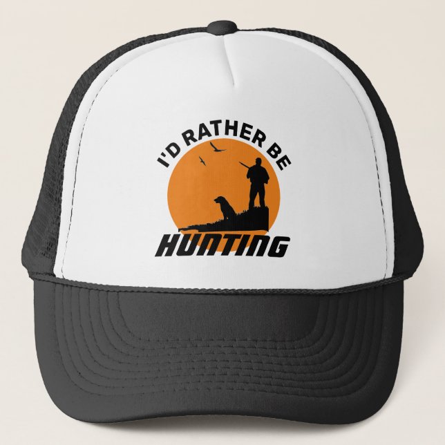 Casquette Amusant Je préfère chasser (Devant)