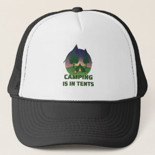 Casquette Amusant "Le Camping Est Dans Les Tentes" Pun D'Ave