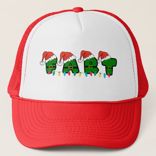 Casquette Amusant panier de Noël (Devant)