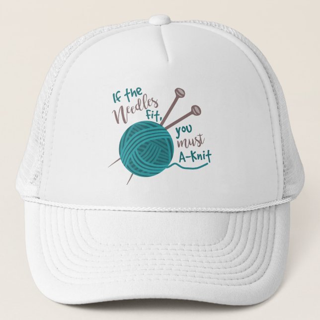 Casquette Amusant Tricot Kitter Joke Needles Yarn (Devant)