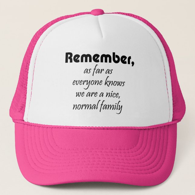 Casquette Amusante famille cite cadeaux amusant chapeaux de  (Devant)
