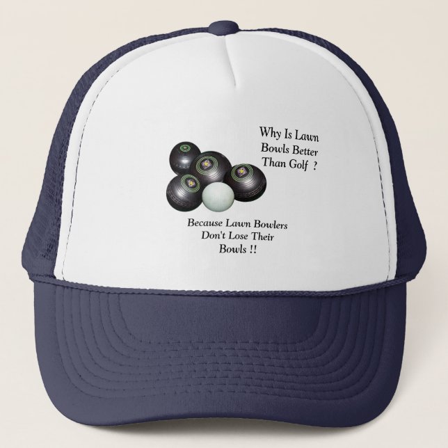 Casquette Amusants Bowles De Pelouse Contre Design De Golf, (Devant)