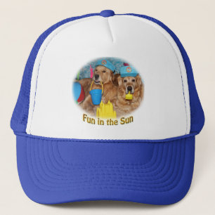 Casquette Amusement de golden retriever au soleil