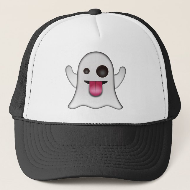Casquette Amusement frais d'Emoji de fantôme effrayant (Devant)