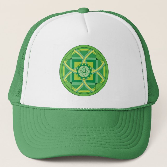 Casquette Anahata chakra Mandala (Devant)