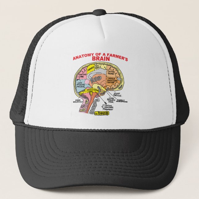 CASQUETTE ANATOMIE DU CERVEAU D'UN AGRICULTEUR (Devant)