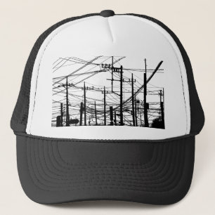 Casquette Ancien téléphone et lignes électriques