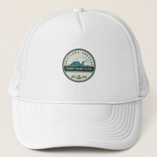 Casquette Ancre Bleue Nautique Bienvenue yacht de voile Bate