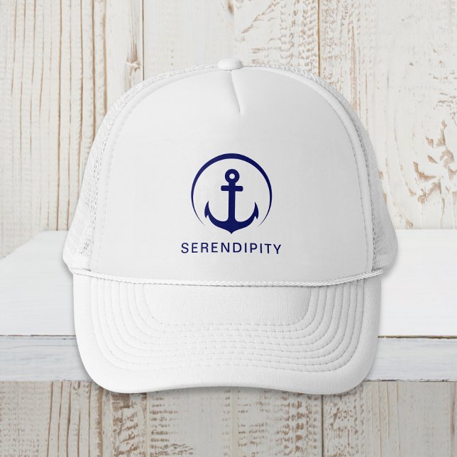 Casquette Ancre de bateau moderne Monogramme (Créateur téléchargé)