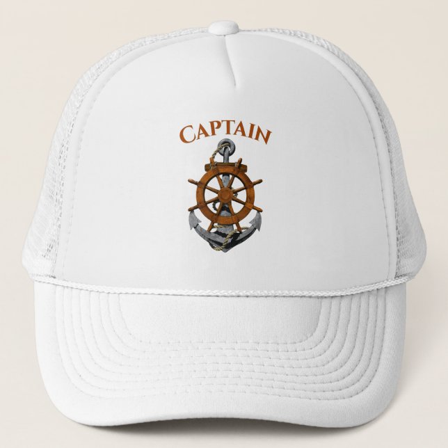 Casquette Ancre et capitaine nautiques (Devant)