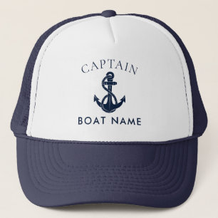 Casquette Ancre nautique personnalisée Capitaine Bateau Mari