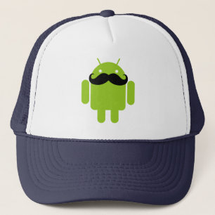 Casquette Android Robot Black Mustache Graphisme