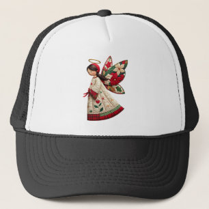 Casquette Ange de Noël avec fleurs de fêtes