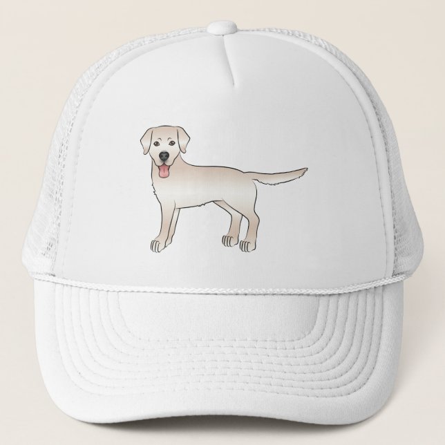 Casquette Anglais Cream Labrador Retriever Dessin Chien (Devant)