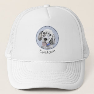 Casquette Anglais Setter Blue Belton Peinture Chien Art