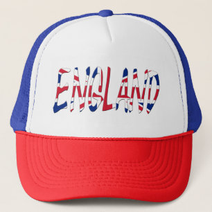 Casquette Angleterre superposée sur Union Jack Flag thcn