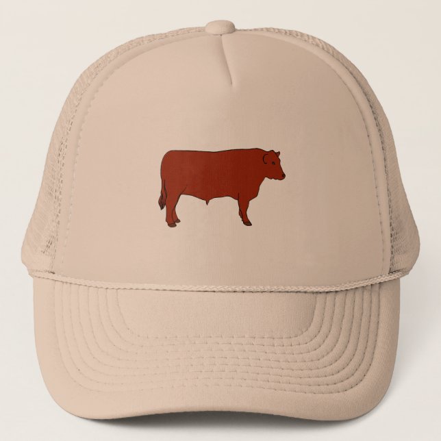 Casquette Angus rouge Taureau (Devant)