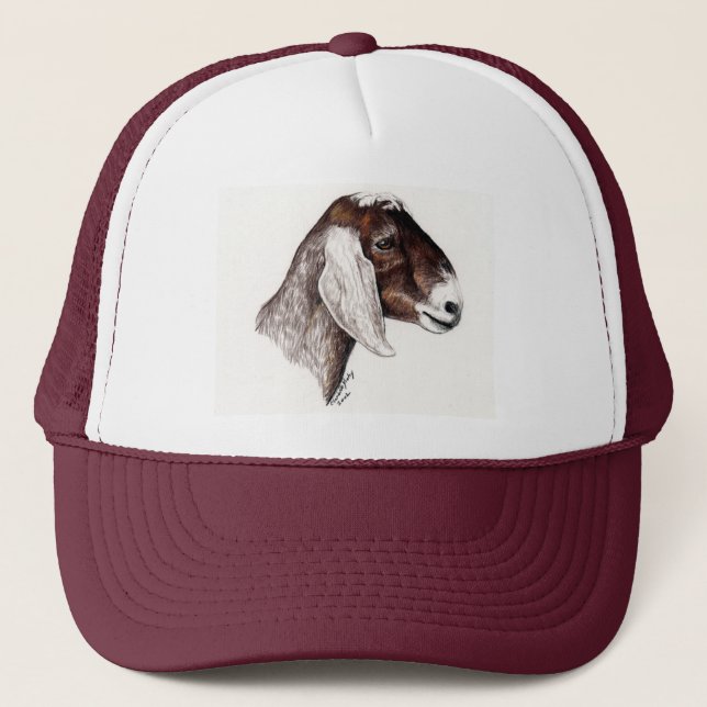 Casquette animal d'art "de chèvre de Nubian" (Devant)