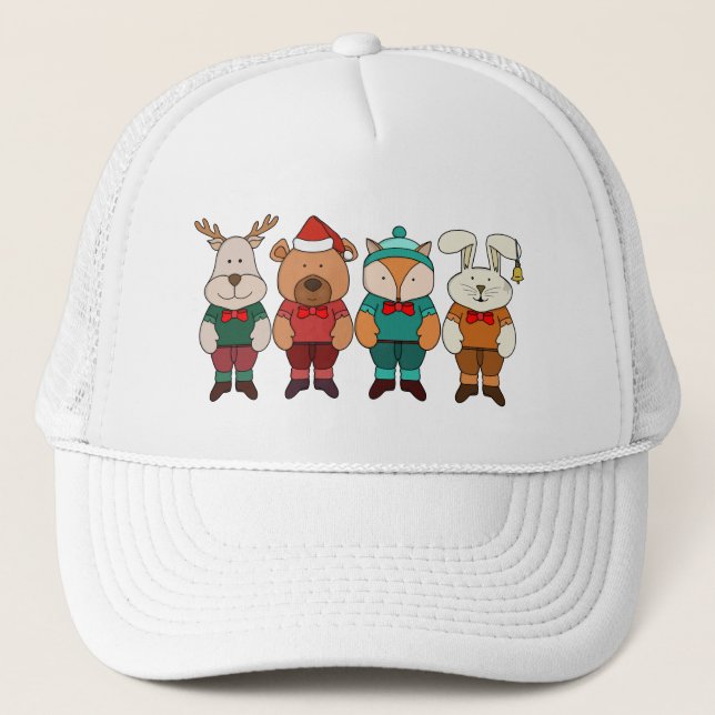 Casquette Animaux adorables prêts pour l'hiver (Devant)