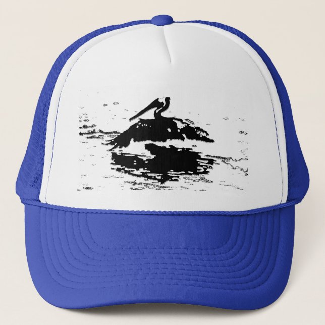 Casquette Animaux de faune d'oiseaux de pélican (Devant)