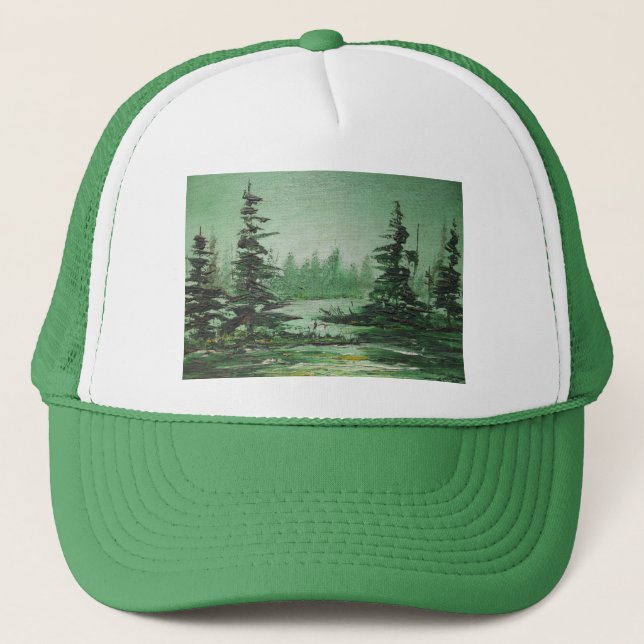 Casquette Ann Hayes Peinture Forêt Verte (Devant)