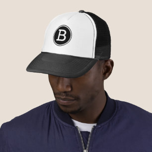 Casquette Anneau blanc monogramme cercle noir