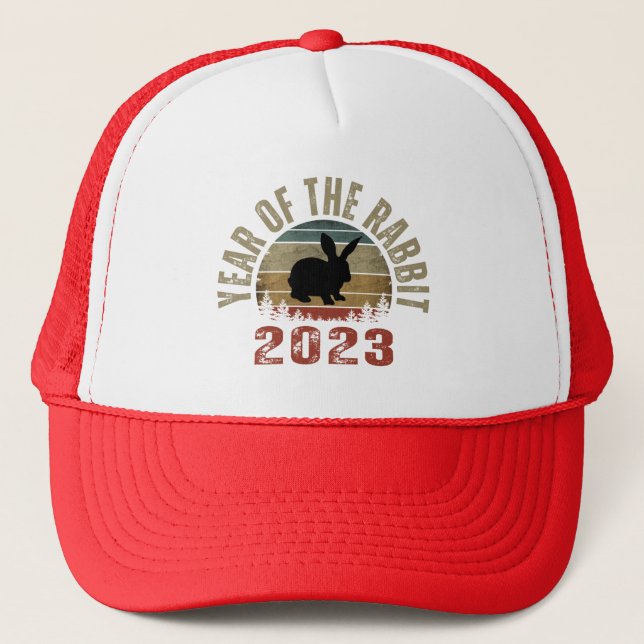 CASQUETTE ANNÉE DU RABBIT 2023 TRUCKER HAT (Devant)