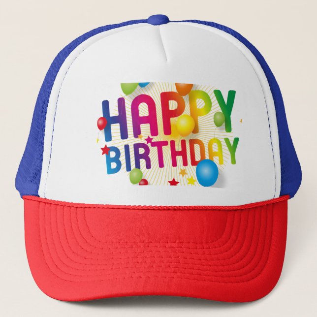 Casquette anniversaire heureux (Devant)