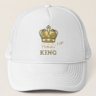 Casquette Anniversaire King Gold Couronne Royal Monogramme L