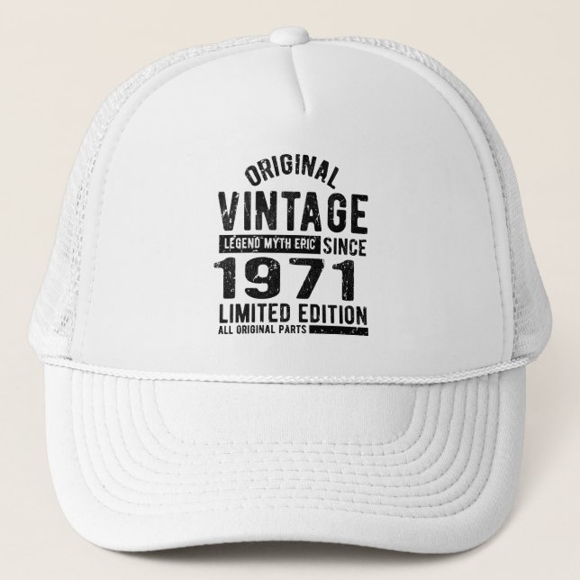 Casquette Anniversaire Vintage de 1971 (Devant)