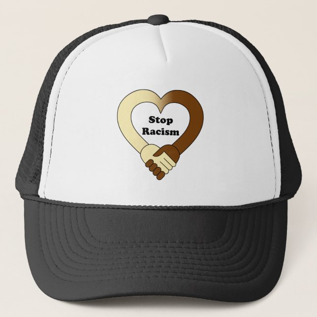 Casquette Anti logo de poignée de main de racisme (Devant)