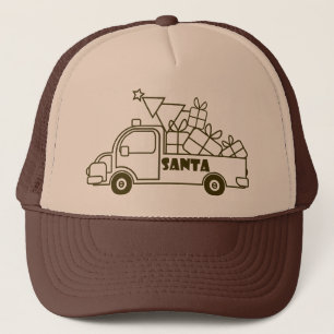 Casquette Aperçu camion de Noël Père Noël vue côté voiture