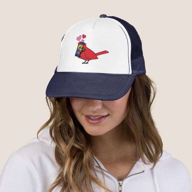 Casquette Appels d'accouplement Cardinal Bird Love (En situation)