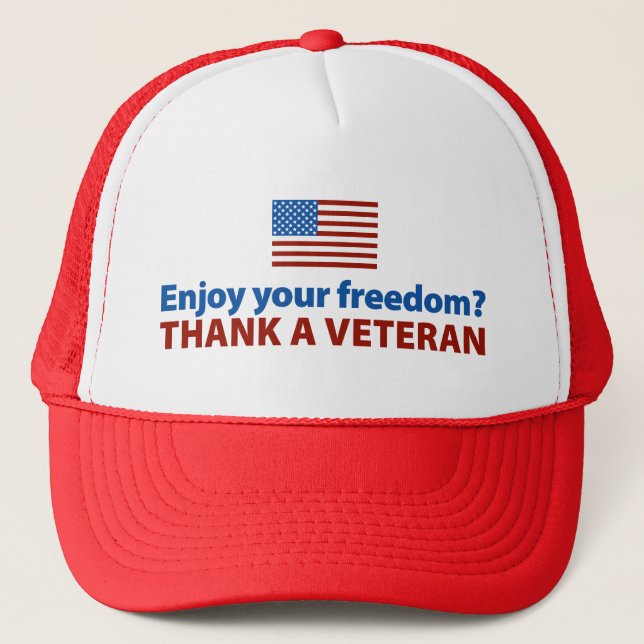 Casquette Appréciez votre liberté ? Remerciez un vétéran (Devant)