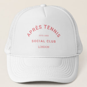 Casquette Après Tennis Social Club Crête Rose Personnalisée