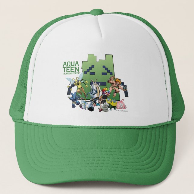 Casquette Aqua Ados des vilains de la force de la faim (Devant)