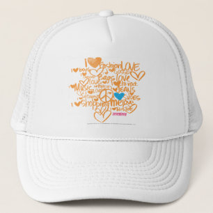 Casquette Aqua/orange de graffiti