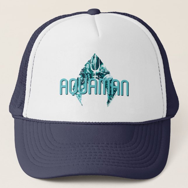 Casquette Aquaman | Orin, Mera, Orm & Manta Noir En Symbole (Devant)