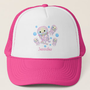 Casquette Aquarelle arc-en-ciel Jellyfish Personnalisé