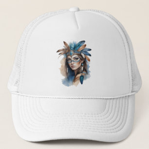 Casquette Aquarelle Beauté tribale : Esprit d'art bohème