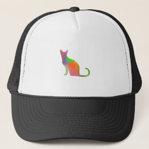 Casquette Aquarelle Chat Silhouette