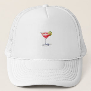 Casquette Aquarelle Cocktail cosmopolite Boisson