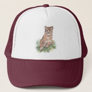 Casquette Aquarelle Cougar Mountain Lion Nature