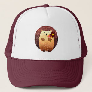 Casquette Aquarelle Cute Hérisson Animal Trucker Chapeau
