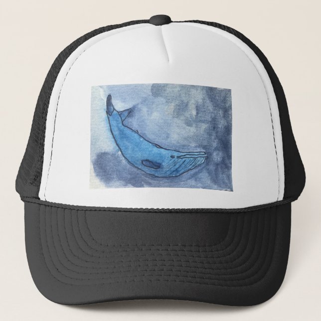 Casquette Aquarelle de baleine (Devant)